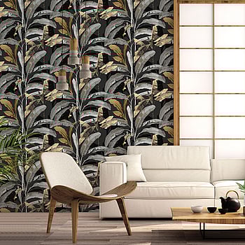 Galerie Wallcoverings Product Code 18542 - Into The Wild Wallpaper Collection - Black Colours -  