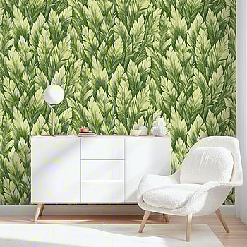 Galerie Wallcoverings Product Code 26708 - Tropical Wallpaper Collection - Avocado Colours -  