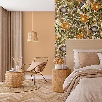Galerie Wallcoverings Product Code 26748 - Tropical Wallpaper Collection - Peanut Colours -  