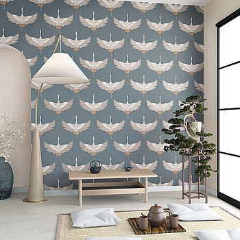 Galerie Wallcoverings Product Code 34531 - Kumano Wallpaper Collection - Blue, Beige Colours -  