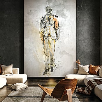 Galerie Wallcoverings Product Code 35899 - Fashion Icon Wallpaper Collection - Grey Yellow Colours -  