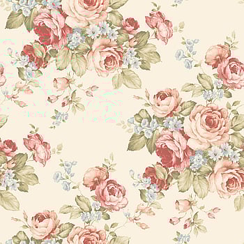 Galerie Wallcoverings Product Code AB27614 - Abby Rose 3 Wallpaper Collection - Cream Pink Blue Olive Green Colours -  