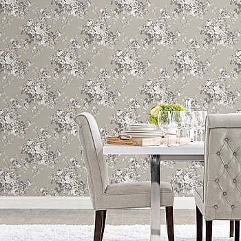 Galerie Wallcoverings Product Code AF37701 - Abby Rose 4 Wallpaper Collection - Grey Black Colours -  