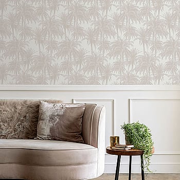 Galerie Wallcoverings Product Code ED13053 - Ted Baker Eden Wallpaper Collection - Cream Dusky Pink Colours -  