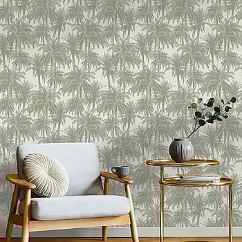Galerie Wallcoverings Product Code ED13054 - Ted Baker Eden Wallpaper Collection - White Green Colours -  