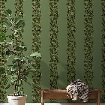 Galerie Wallcoverings Product Code ED13135 - Ted Baker Eden Wallpaper Collection - Green Orange Black Colours -  
