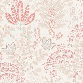 Galerie Wallcoverings Product Code FL61126 - Flourish Wallpaper Collection - Grey/Pink Colours -  