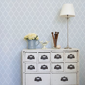 Galerie Wallcoverings Product Code G45051 - Vintage Roses Wallpaper Collection - Blue White Colours -  