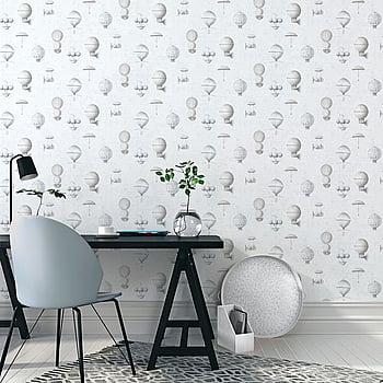 Galerie Wallcoverings Product Code G56202 - Nostalgie Wallpaper Collection - Silver Grey Colours -  