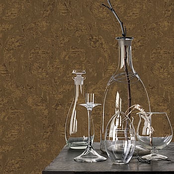 Galerie Wallcoverings Product Code G67778 - Utopia Wallpaper Collection - Brown Gold Colours -  