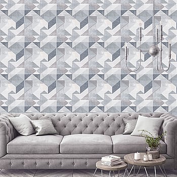 Galerie Wallcoverings Product Code GX37654 - Geometrix Wallpaper Collection - Navy Grey Colours -  