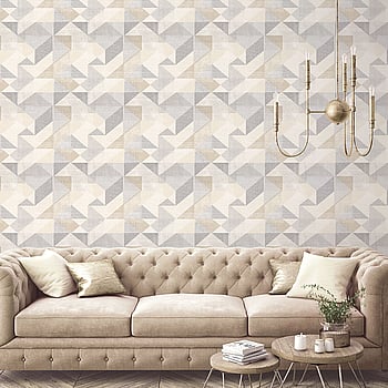 Galerie Wallcoverings Product Code GX37655 - Geometrix Wallpaper Collection - Grey Beige Colours -  
