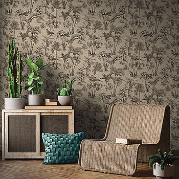 Galerie Wallcoverings Product Code HV41022 - Havana Wallpaper Collection - Brown Black Colours -  