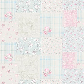 Galerie Wallcoverings Product Code MC61038 - Maison Charme Wallpaper Collection - Blue, Pink Colours -  