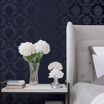 Galerie Wallcoverings Product Code SB37912 - Simply Silks 4 Wallpaper Collection - Navy Colours -  